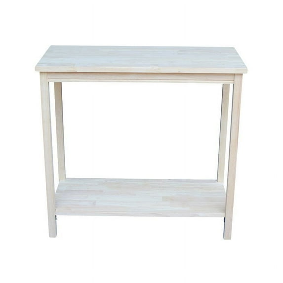 International Concepts Solid Wood Unfinished Accent Table