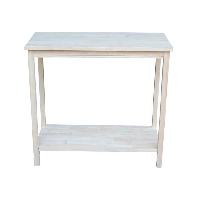 International Concepts Solid Wood Unfinished Accent Table