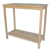 International Concepts Solid Wood Unfinished Accent Table
