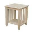 thumbnail image 1 of International Concepts Unfinished Solid Wood Square End Table with Storage Shelf, 1 of 7