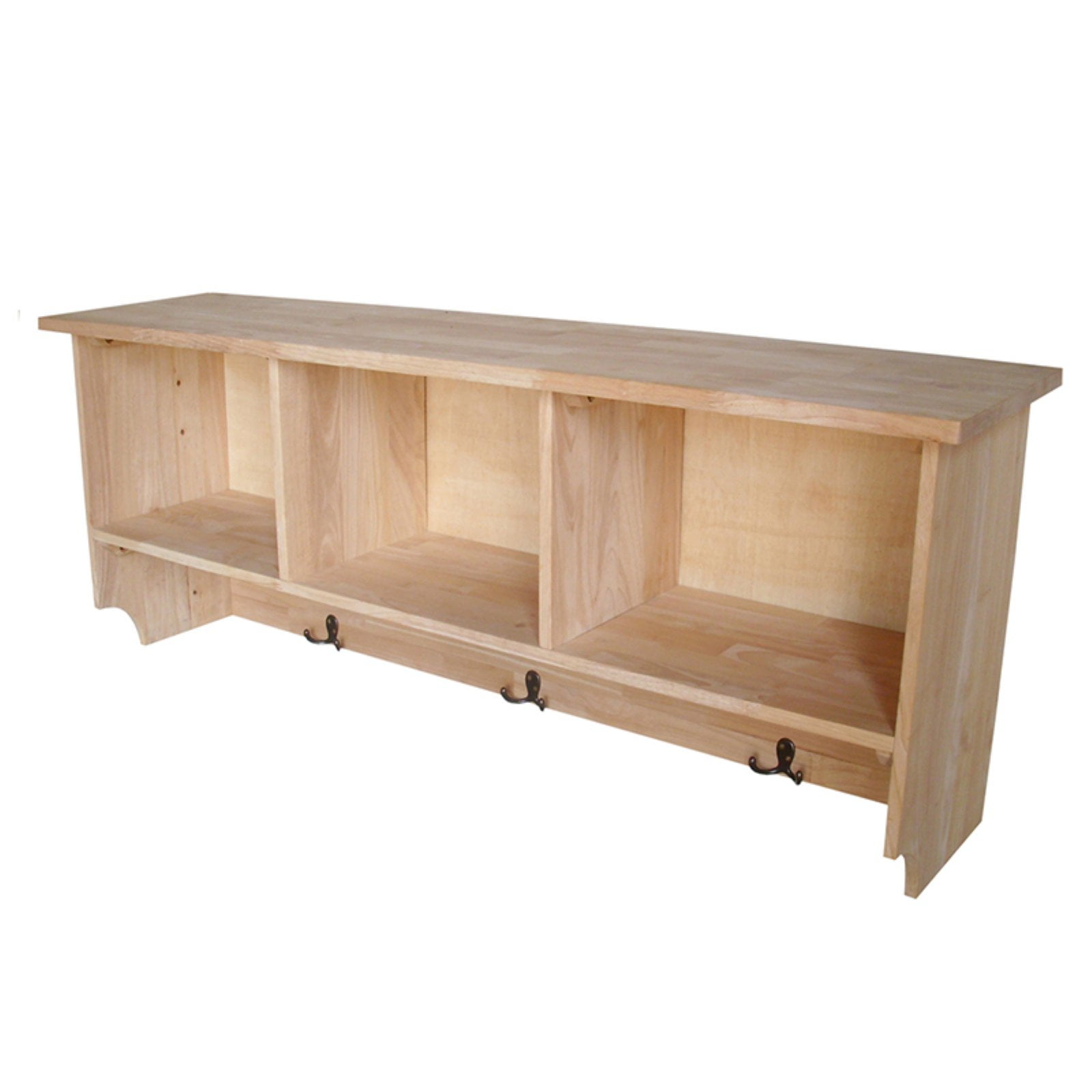 International Concepts Solid Wood Wall Shelf Unit With Storage international-concepts-solid-wood-wall-shelf-unit-with-storage