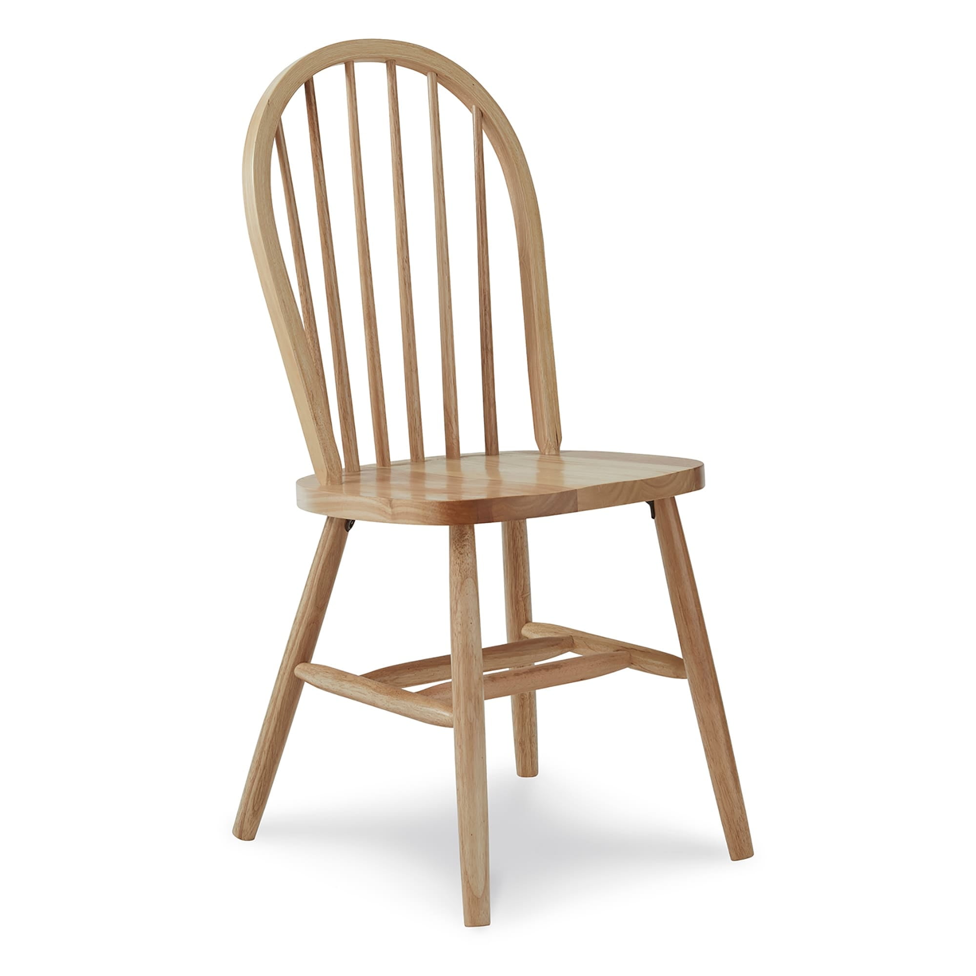 Natural High Back Windsor Wood Side Chair