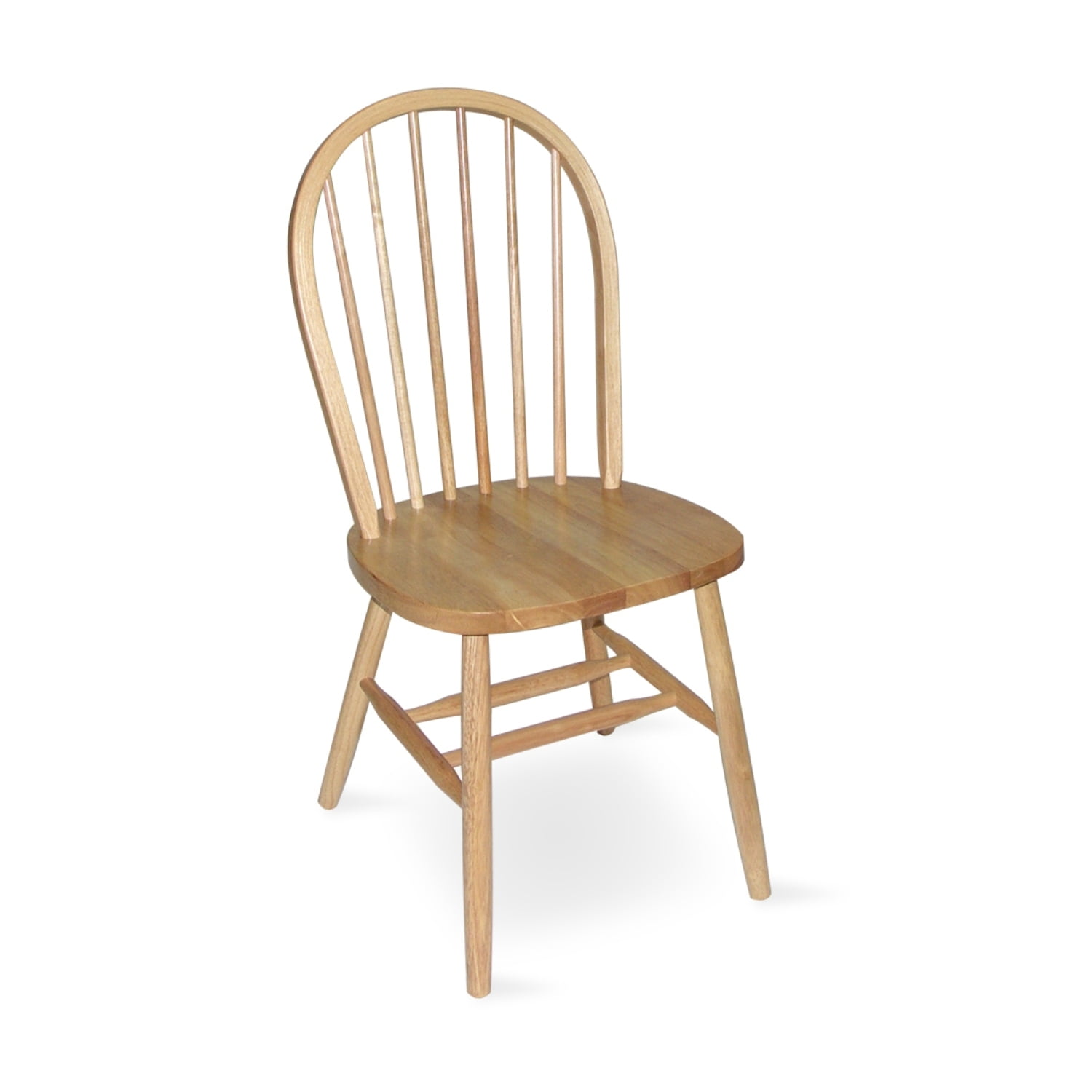 Natural High Back Windsor Wood Side Chair