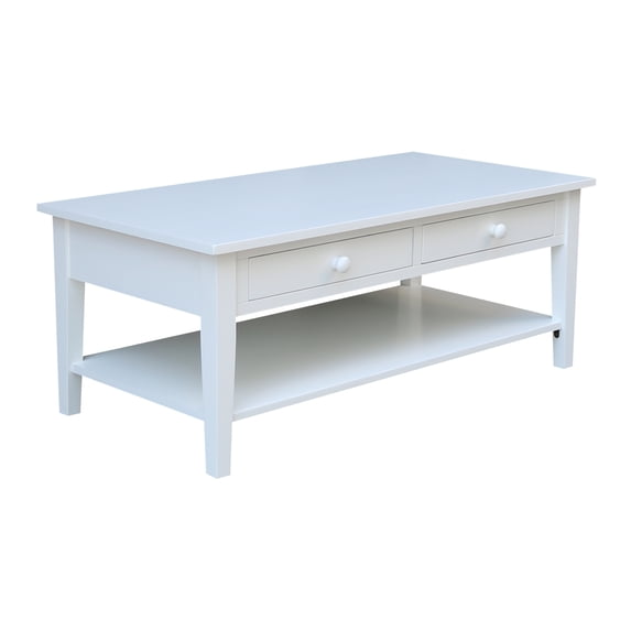 International Concepts Spencer White Wood Coffee Table