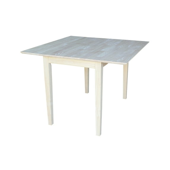 International Concepts T-40Ds Dual Drop Leaf Square Dining Table, Ready To Finish