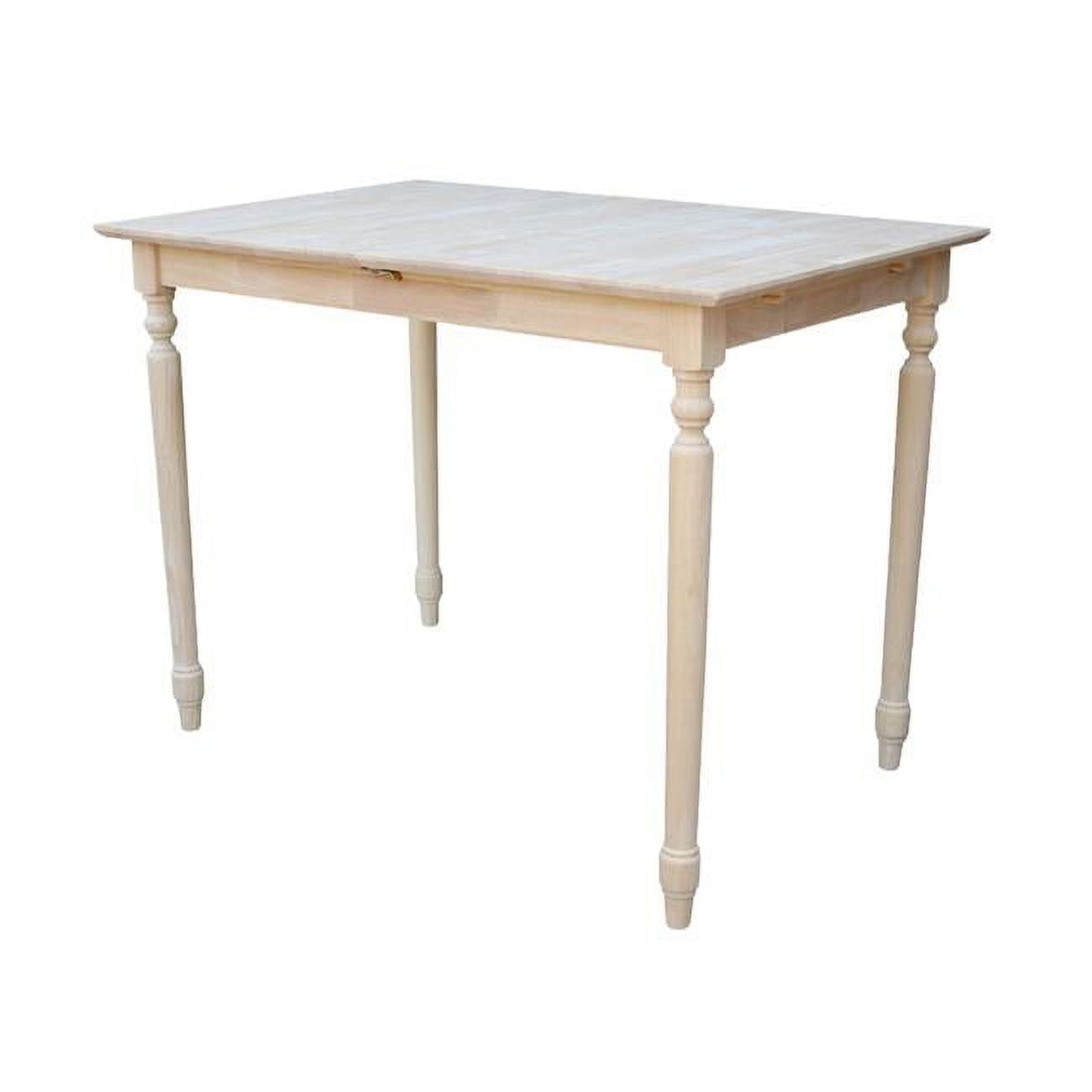 Rustic Solid Wood Extendable Counter Height Dining Table