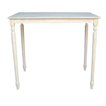 International Concepts Unfinished 42" Solid Dining Table with Turned Legs