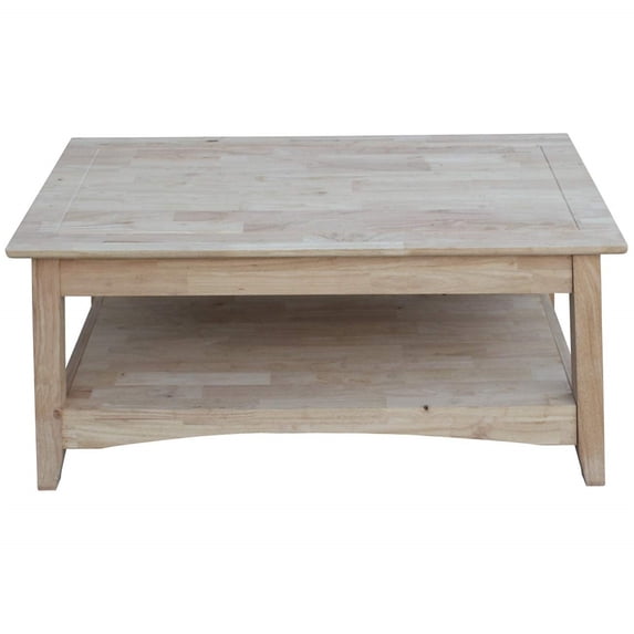 International Concepts Unfinished Bombay Coffee Table with Lift Top