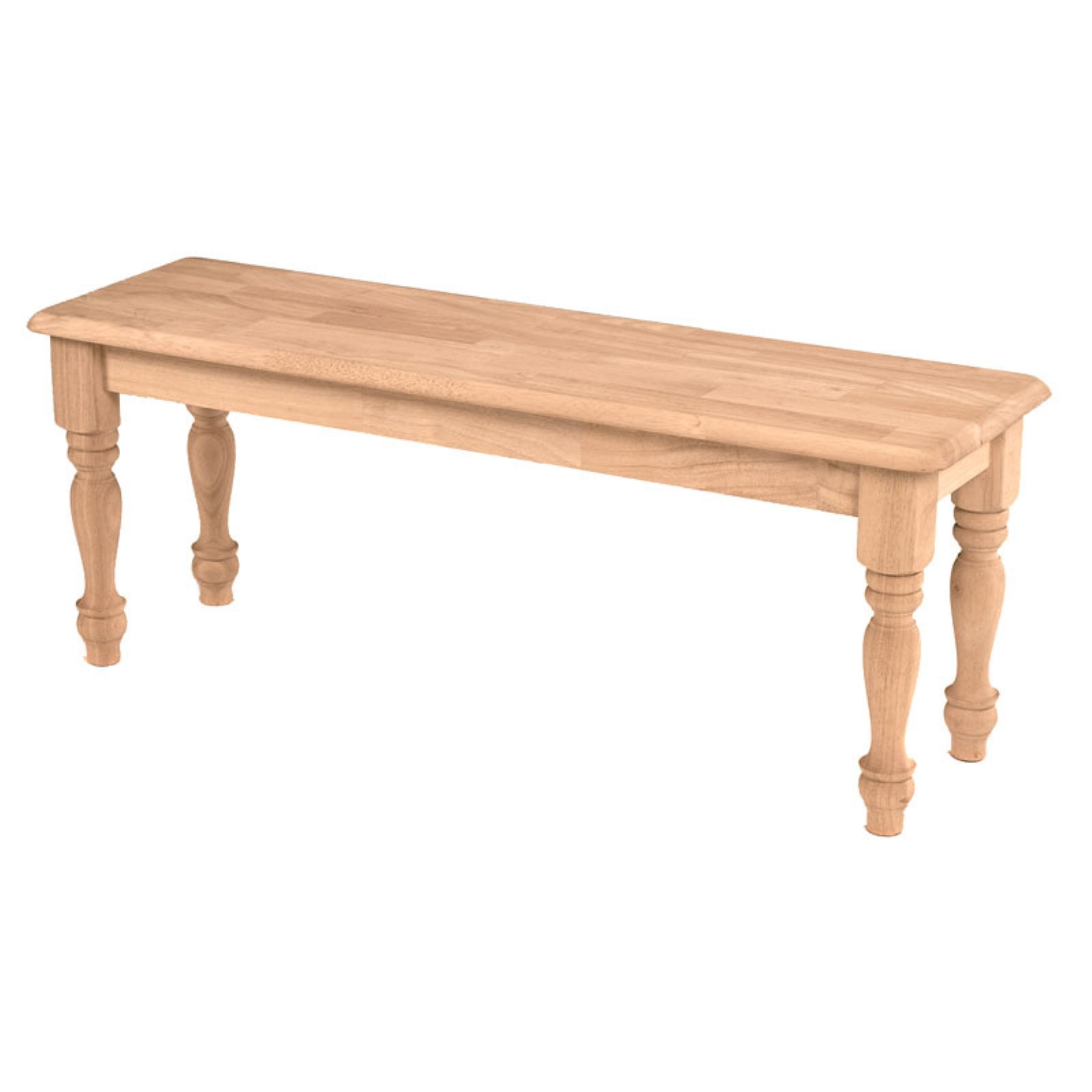 International Concepts Unfinished Farmhouse Bench