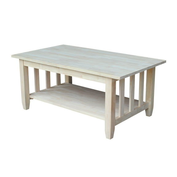 International Concepts Unfinished Mission Tall Coffee Table