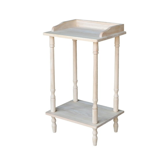 International Concepts Unfinished Solid Wood Phone Stand, Hardwood Charging Station