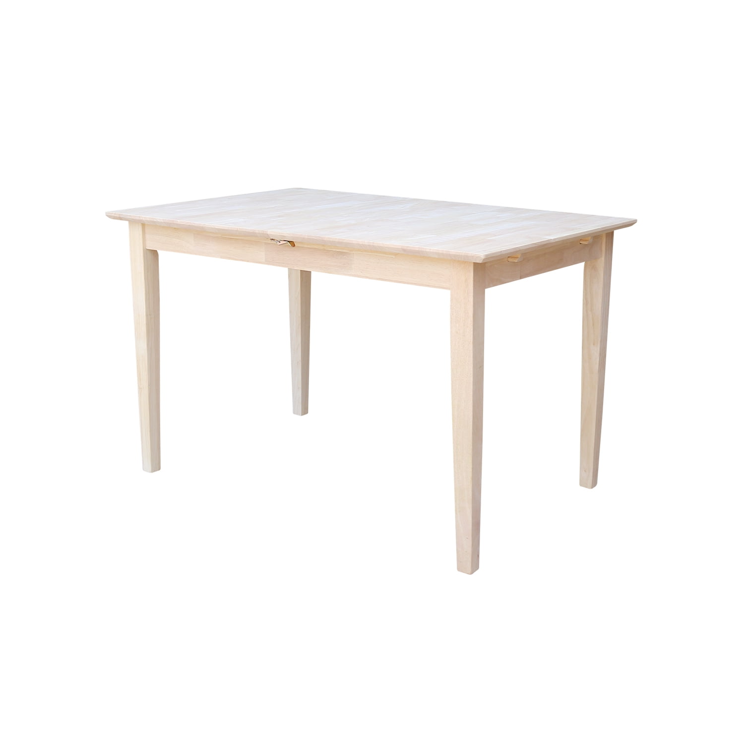 Farmhouse Chic Extendable Solid Wood Dining Table in Natural Finish