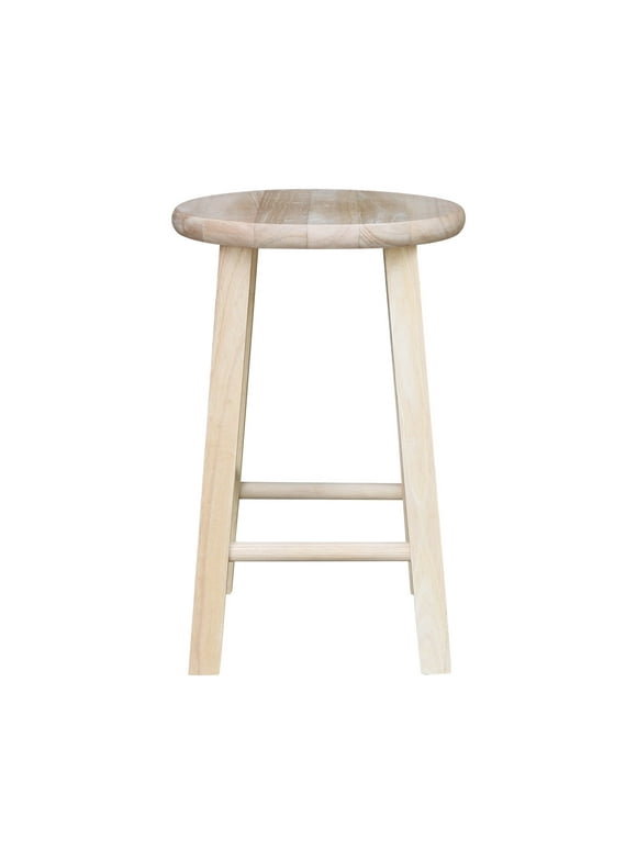 International Concepts Unfinished Round Top Stool Short - 16-22 in.