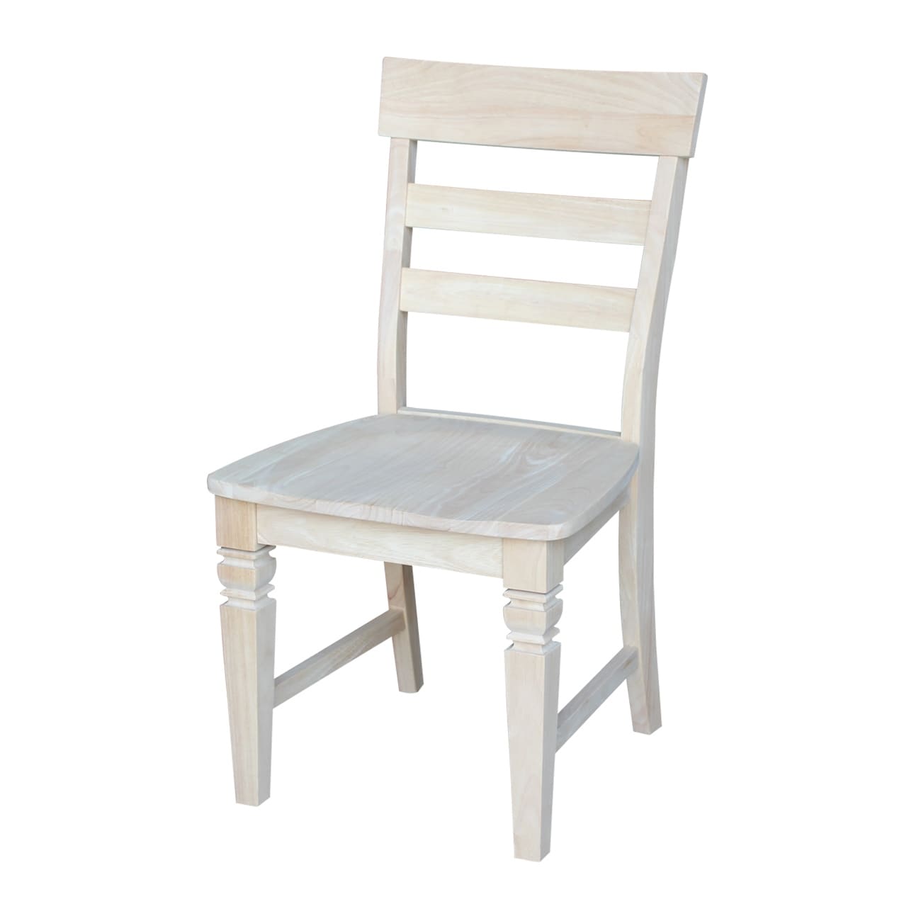 International Concepts Unfinished Solid Parawood Java Dining Chairs