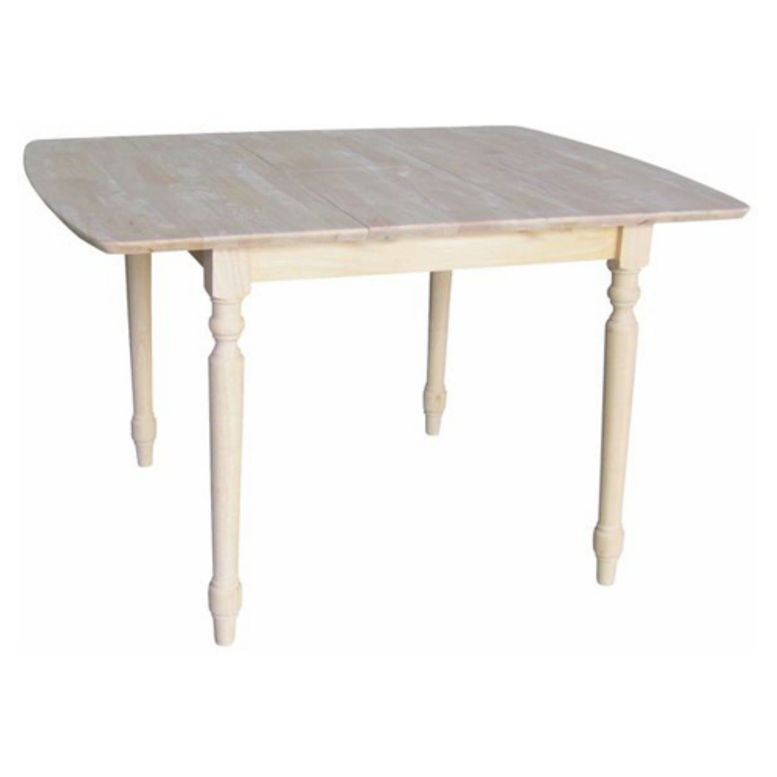 Natural Wood Extendable Dining Table with Butterfly Leaf