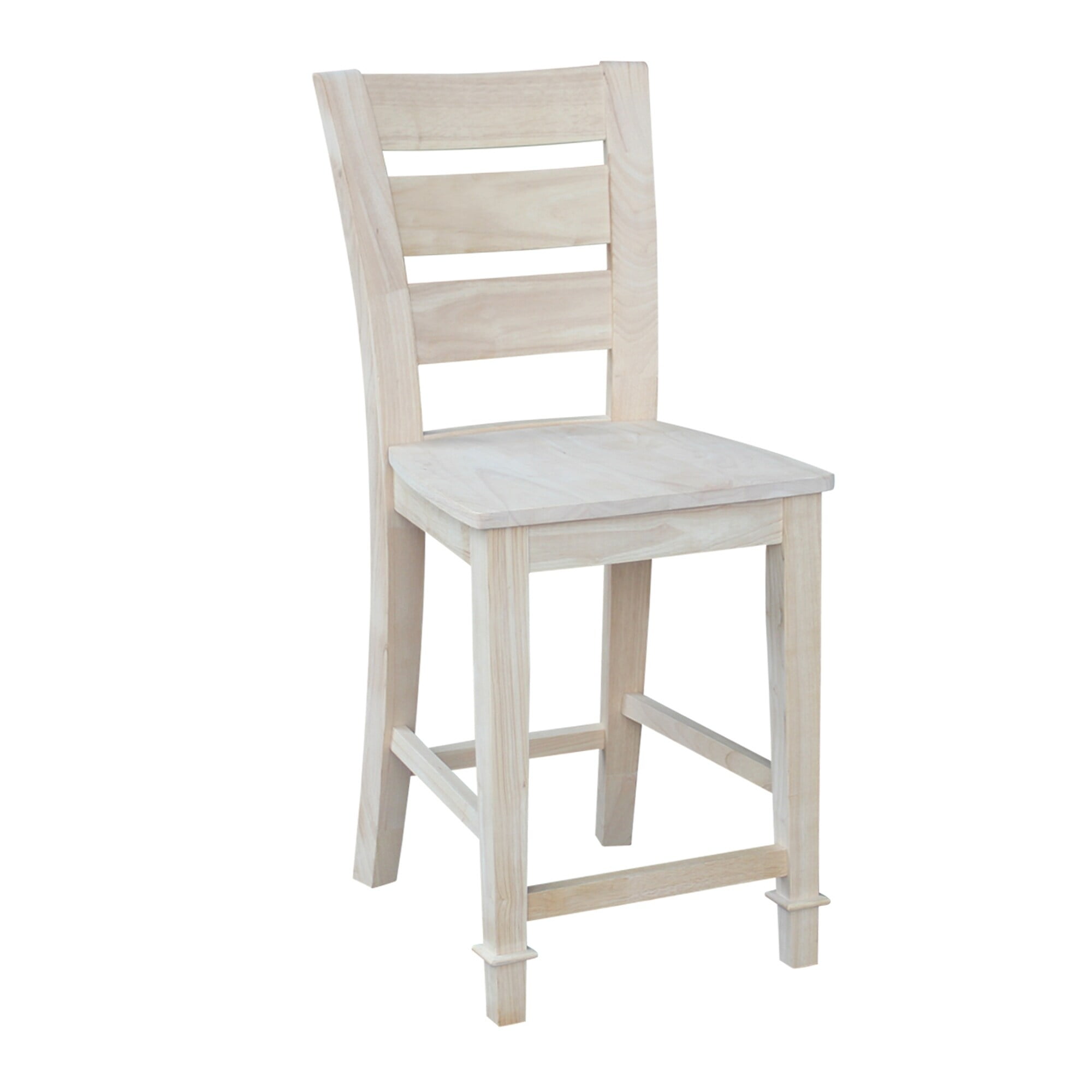 Classic Farmhouse Unfinished Solid Wood Tuscany Counter Stool
