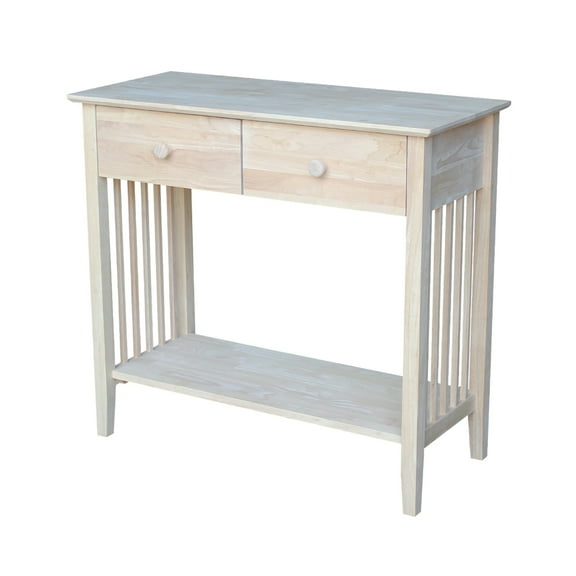 International Concepts Unfinished Wood Mission Styled Console