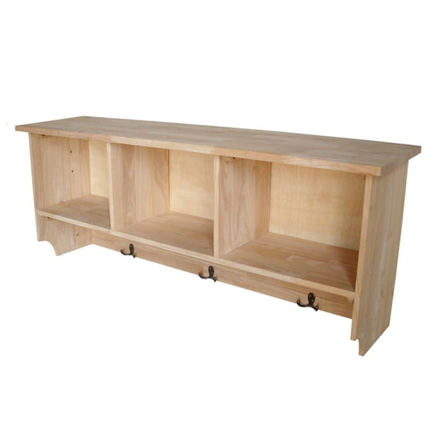 International Concepts Wall Shelf Unit With Storage