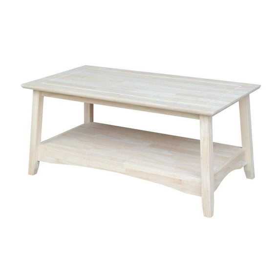 International Concepts Whitewood Bombay Rectangular Coffee Table