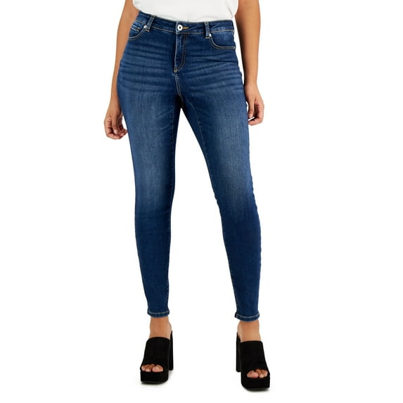 International Concepts Womens Curvy Mid Rise Skinny Jeans Dark Indigo 2