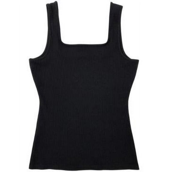 International Concepts Womens Square Neck Rib Tank Cranberry Rose M