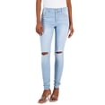 thumbnail image 1 of International Concepts Womens Studded Pocket Skinny Jeans Light Indigo 14, 1 of 1