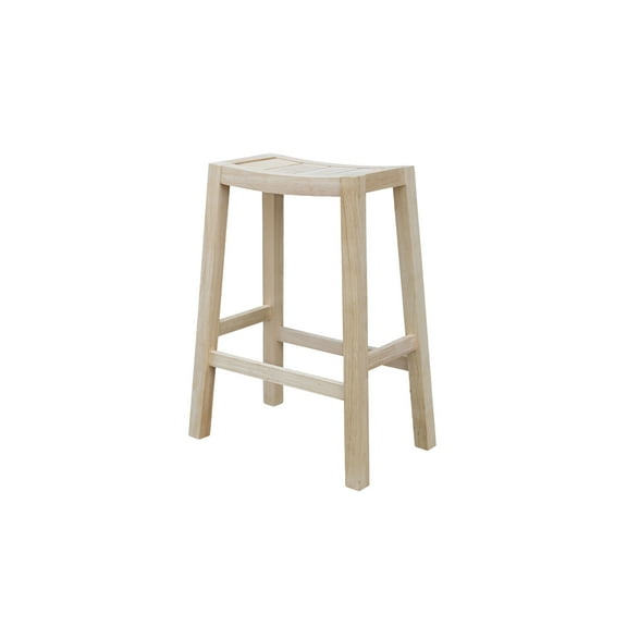 International Concepts Wood Backless Ranch Stool - Unfinished - 30" Seat Height