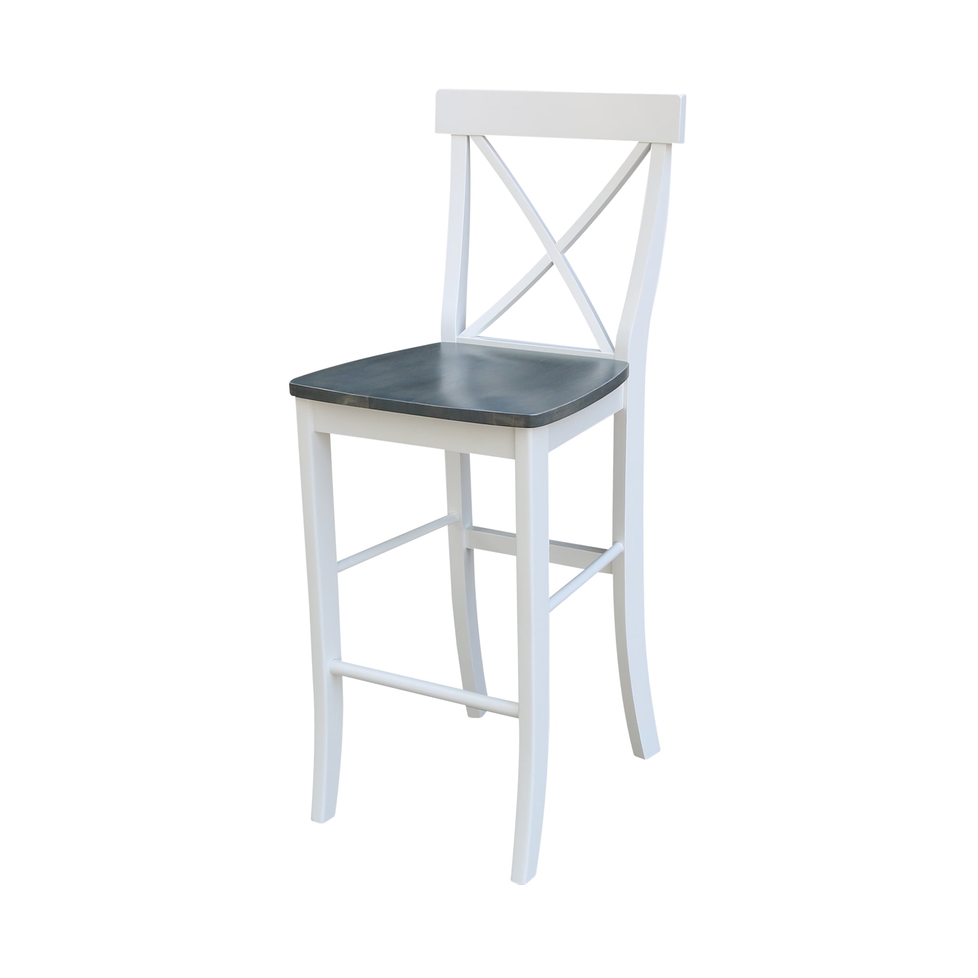 White cross back bar stools sales