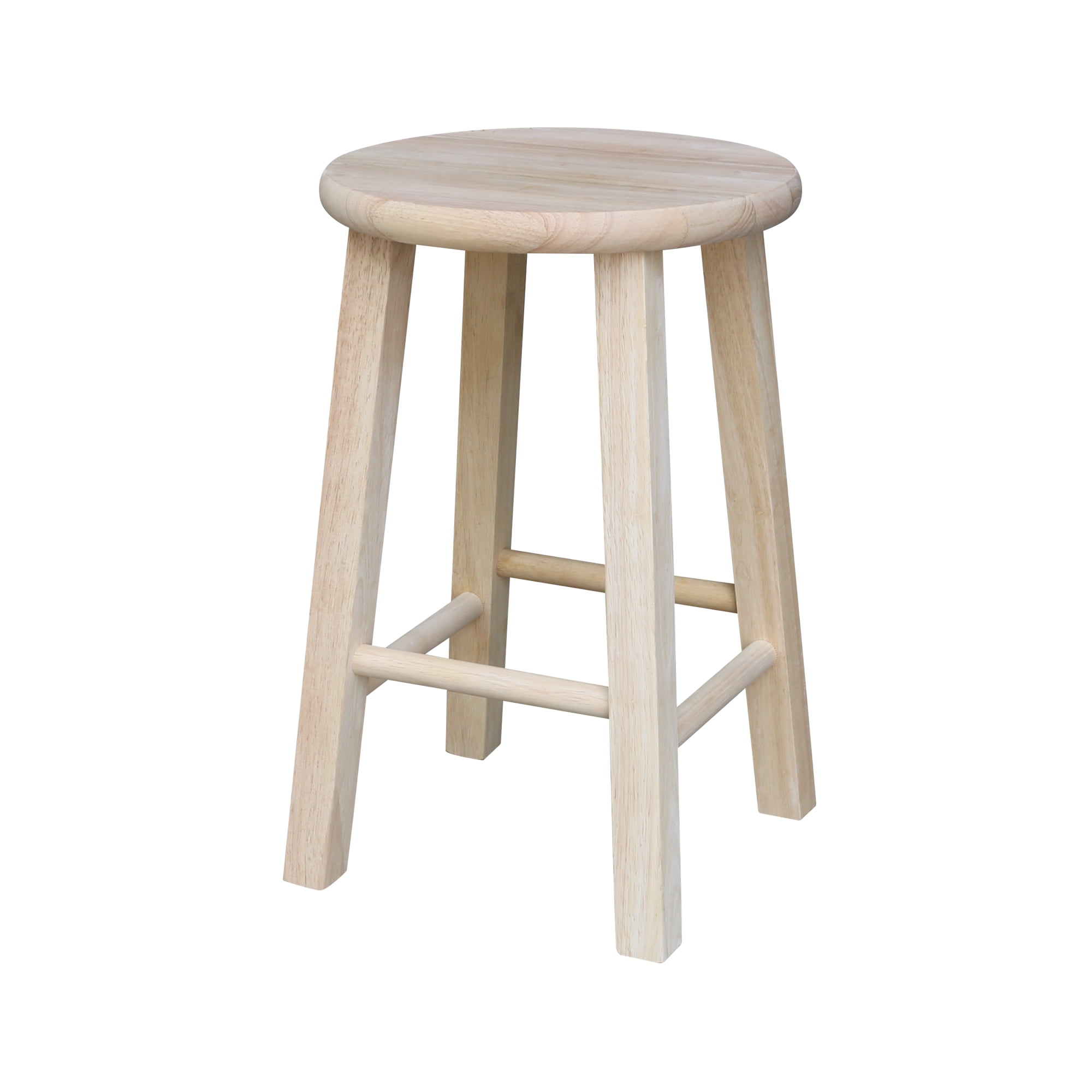 International Concepts Wood Round Top Stool 24