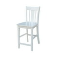 thumbnail image 1 of International Concepts Wood San Remo Slat Back Counter Height Stool in White - 24" Seat Height, 1 of 10