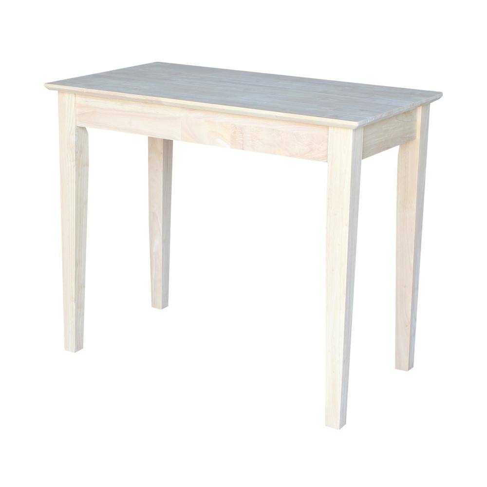 Elegant Solid Parawood Writing Desk with Practical Drawer