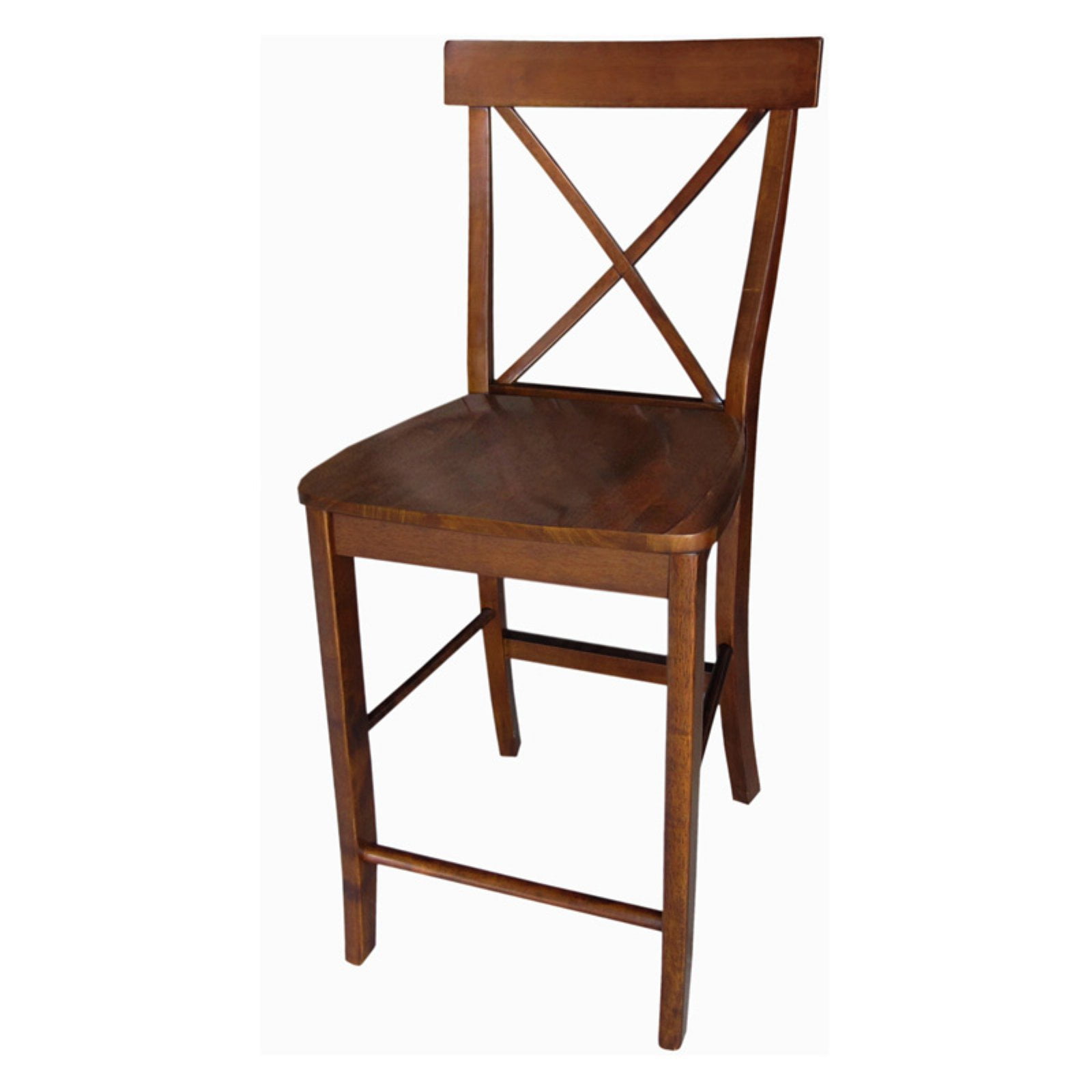 Espresso Parawood 24" Traditional X-Back Counter Stool