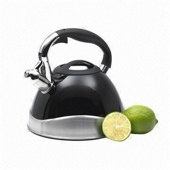 International Crescendo 3.1 Qt Whistling Powder Coated Black Tea Kettle