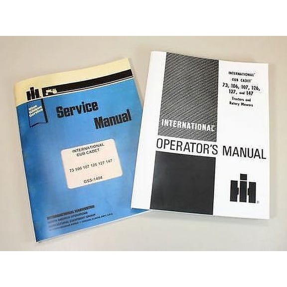International Cub Cadet 126 127 147 Lawn Tractor Operators Service Repair Manual