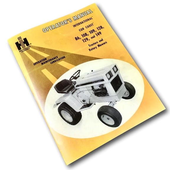 International Cub Cadet Tractor Model 149 Owner Operators Manual Lawn Mower