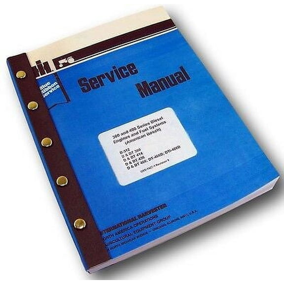 International D Dt-360 Diesel Engine Service Repair Shop Manual Turbo Tractor