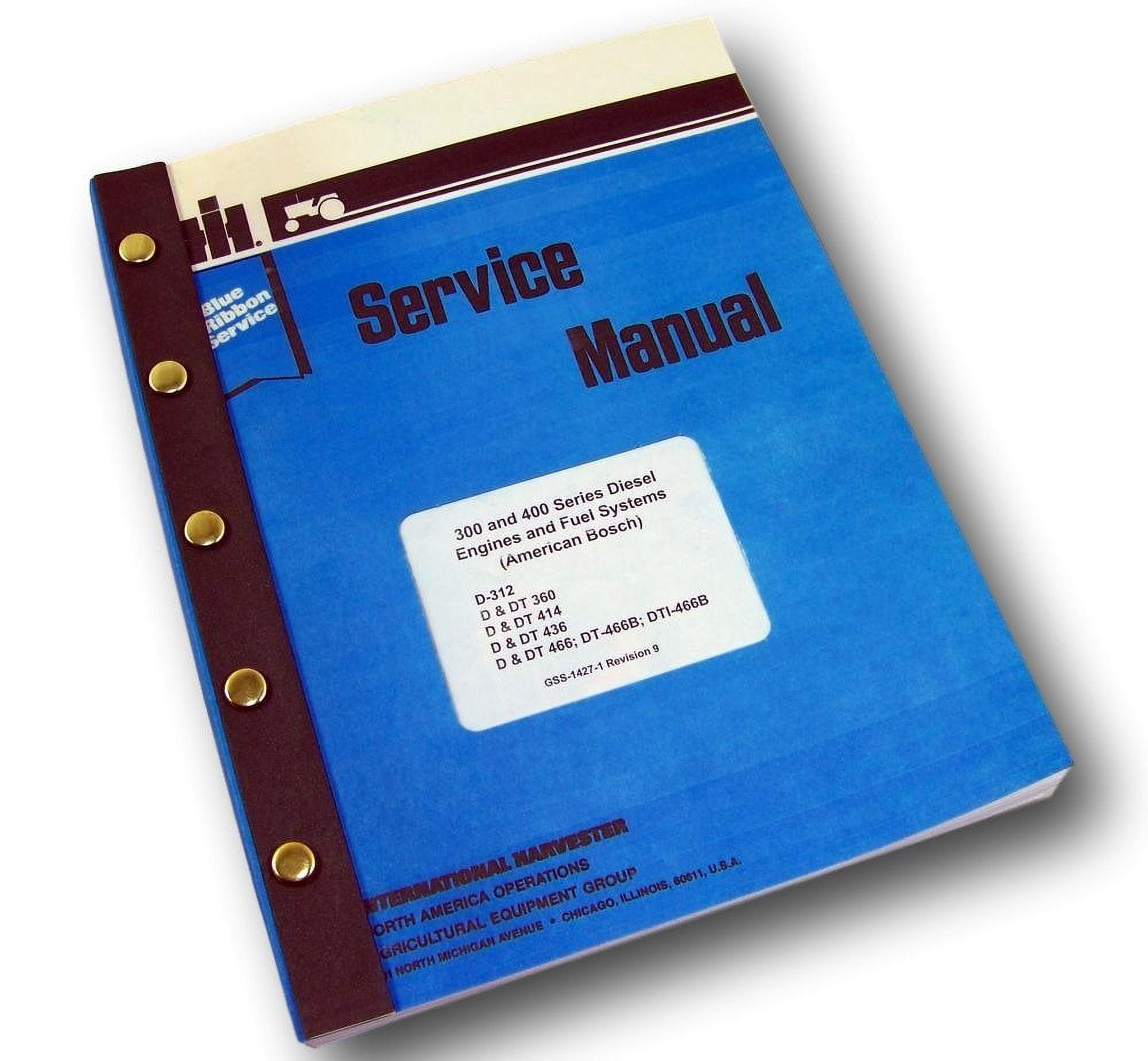 International D Dt466 Diesel Engine Service Repair Shop Manual Turbo