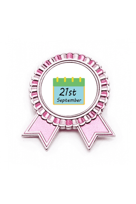 International Day Peace Non Violence World Badge Brooch Pin Pink Winner Award Medal