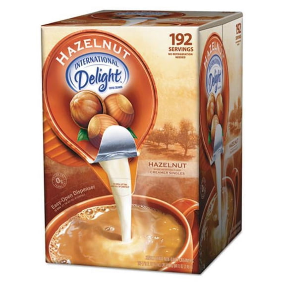 International Delight. 827965 Flavored Liquid Non-Dairy Coffee Creamer, Hazelnut, . 44 oz Cups, 192 Cups/Carton