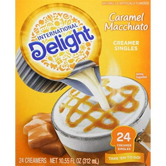 International Delight, Caramel Macchiato, 24-Count Creamer Singles (Pack of 3)