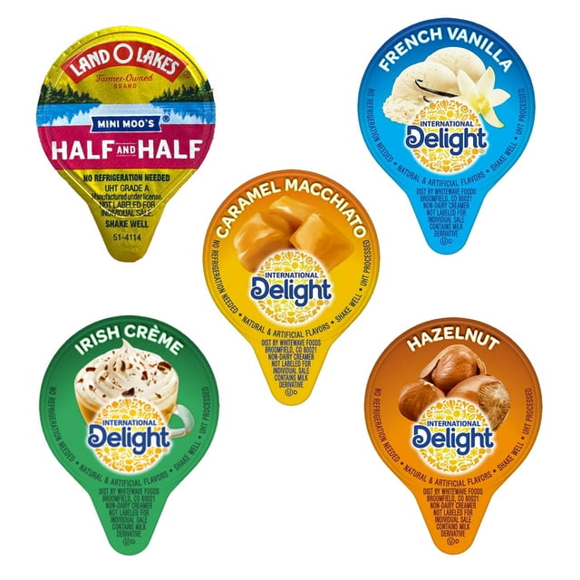 International Delight Caramel Macchiato, Irish Creme, Hazelnut, French Vanilla + Land O Lakes