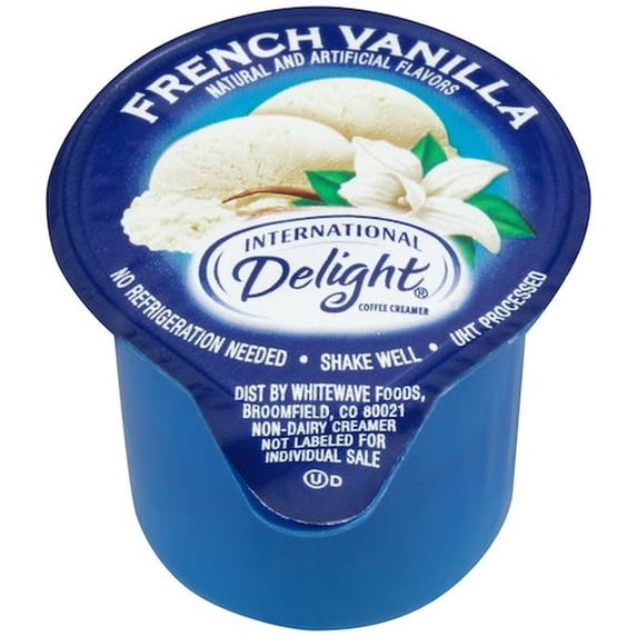 International Delight Classic French Vanilla Flavored Gourmet Coffee Creamer -- 288 per Case.