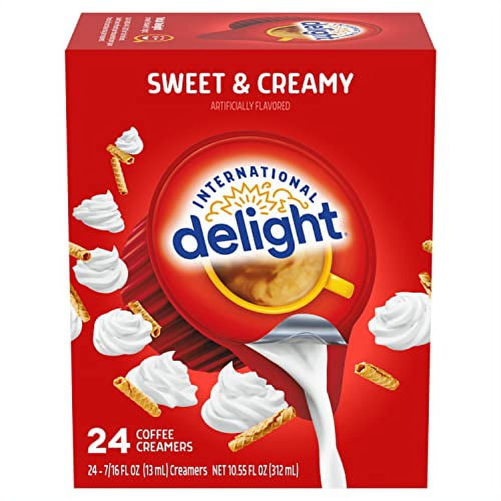 International Delight Coffee Creamer Singles, Sweet & Creamy, Shelf Stable Flavored Creamer, 24