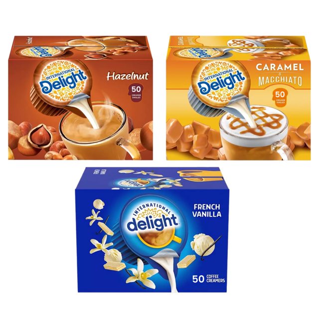 International Delight Coffee Creamers Liquid NonDairy Creamer Singles Variety Pack, Caramel