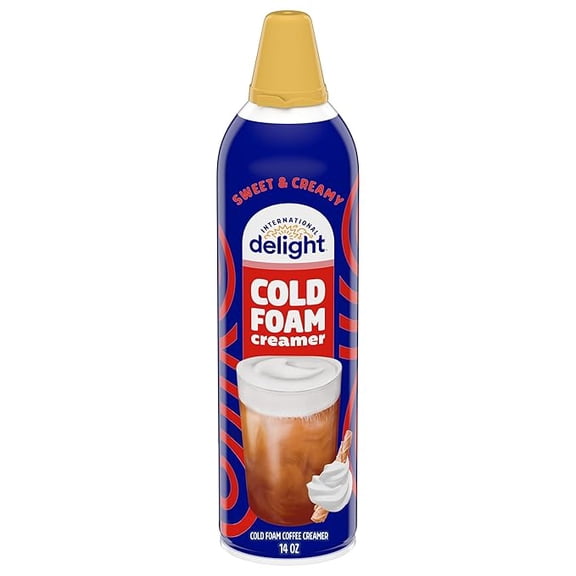 International Delight Cold Foam Coffee Creamer, Sweet & Creamy Cold Foam Flavored Creamer, 14 OZ Can