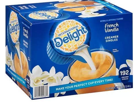 International Delight French Vanilla, 192 Count Single-Serve Coffee Creamers, Special Value 1 Pack=set of 3