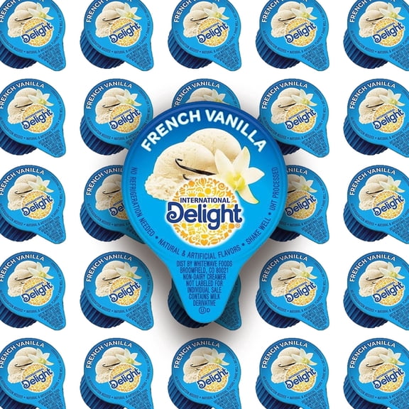 International Delight, French Vanilla, Single-Serve Non-Dairy Coffee Creamers 0.5 fl. oz 50 counts