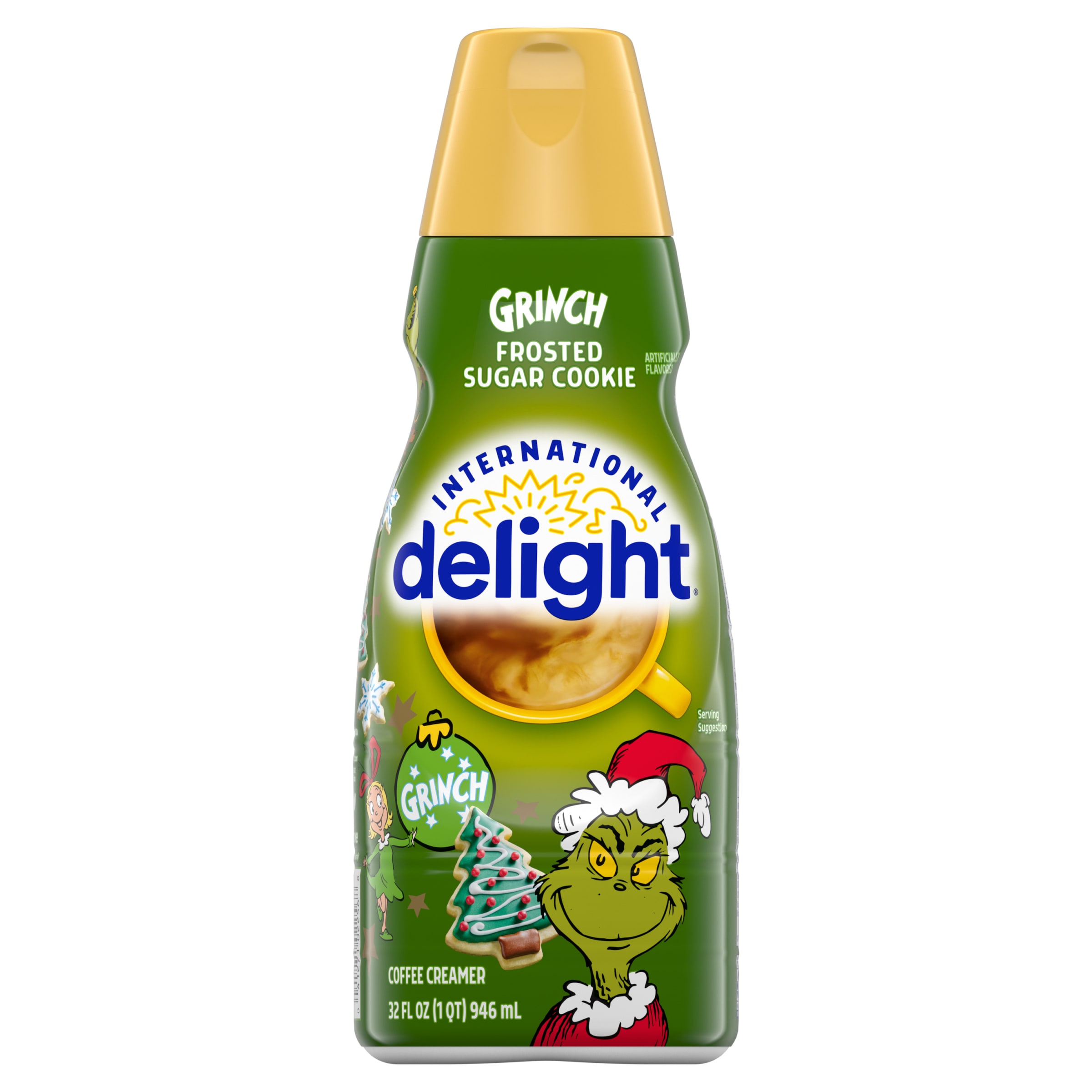 International Delight Grinch Frosted Sugar Cookie Coffee Creamer, 32 oz