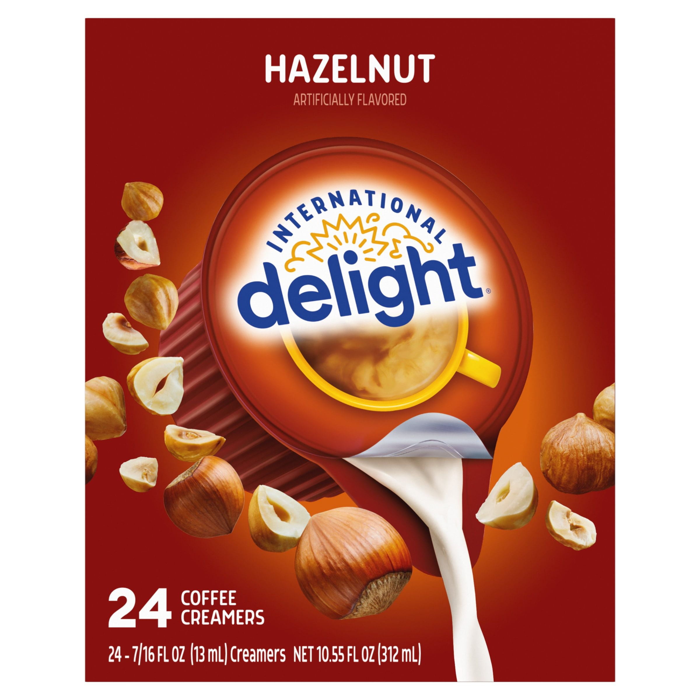International Delight Hazelnut Coffee Creamer Singles, 0.44 fl oz, 24