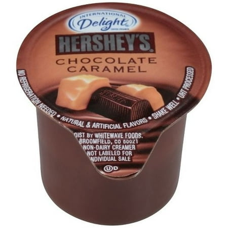 International Delight Hersheys Chocolate Caramel Coffee Creamer -- 288 per Case.